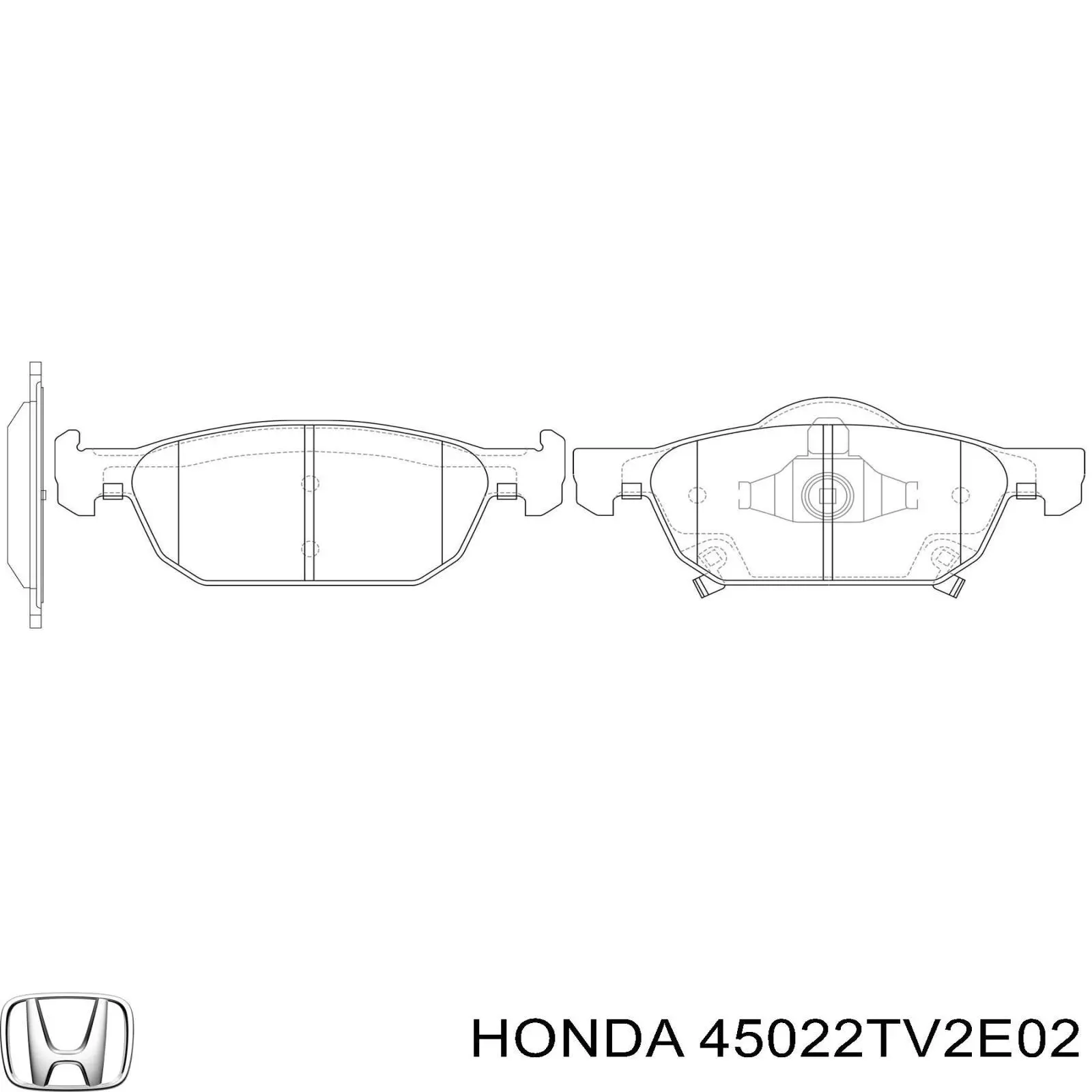 Передні тормозні колодки 45022TV2E02 Honda