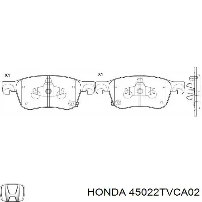 Колодки гальмівні передні, дискові на Honda Accord X 