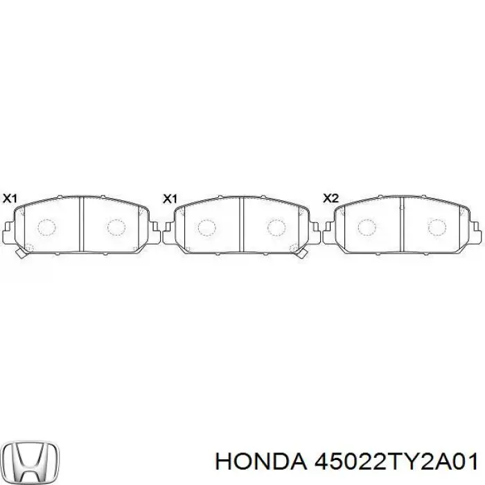 Колодки гальмівні передні, дискові 45022TY2A01 Honda