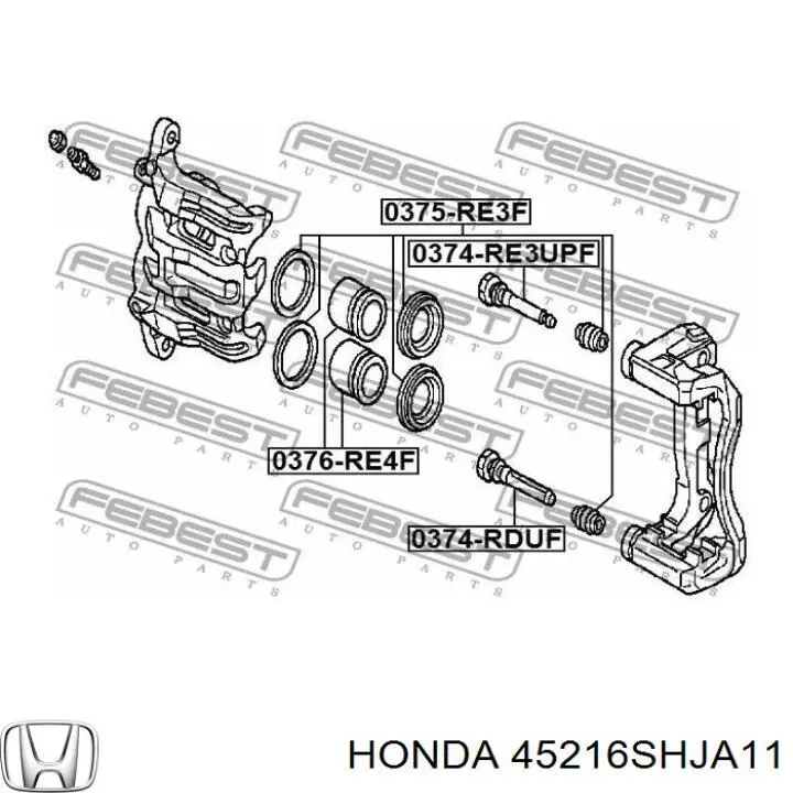 45216SHJA11 Honda Поршень гальмівного супорта переднього