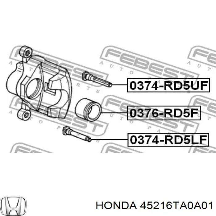 45216TA0A01 Honda поршень супорту гальмівного, переднього
