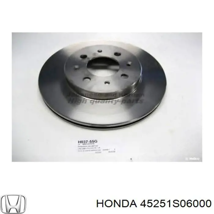 Диск переднього гальма Honda 45251S06000 ціна, від 31.40 USD