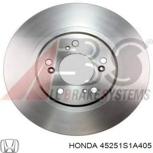 Диск переднього гальма Honda 45251S1A405 ціна, від 55.61 USD