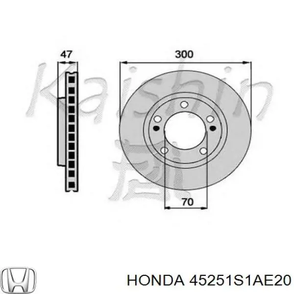 Диск переднього гальма Honda 45251S1AE20 ціна, від 53.53 USD