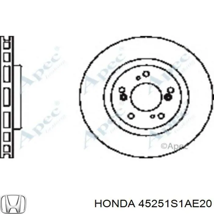45251S1AE20 Honda Гальмо дискове переднє