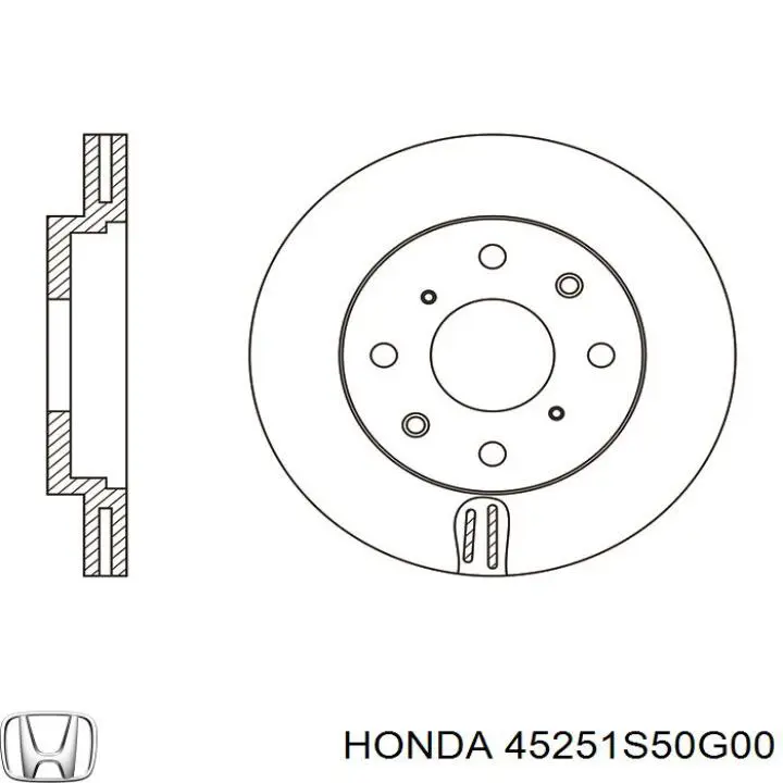 Гальмівні диски передні 45251S50G00 Honda