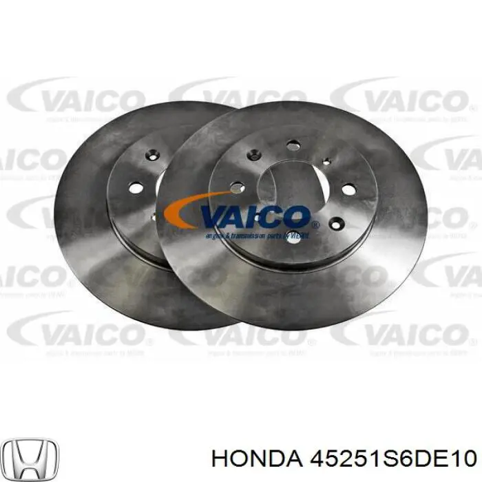 Гальмівні диски передні 45251S6DE10 Honda