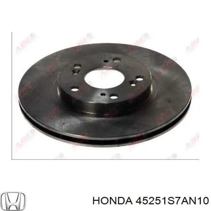Диск переднього гальма Honda 45251S7AN10 ціна, від 35.83 USD