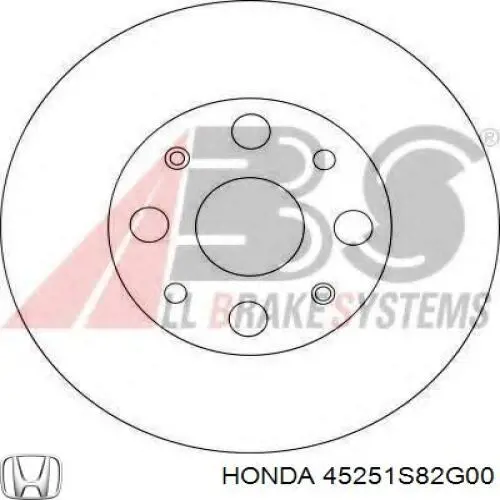 Диск переднього гальма Honda 45251S82G00 ціна, від 51.97 USD