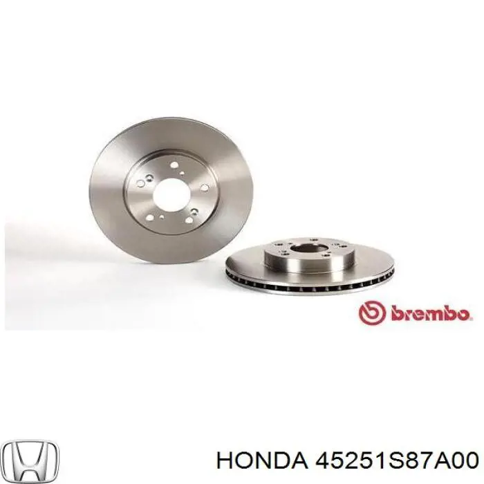 Диск переднього гальма Honda 45251S87A00 ціна, від 43.58 USD