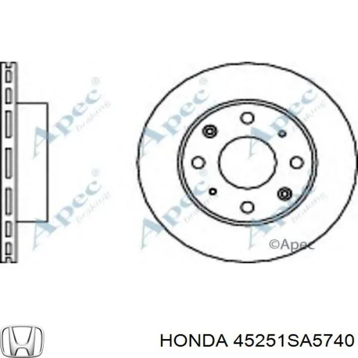 Гальмівні диски передні 45251SA5740 Honda