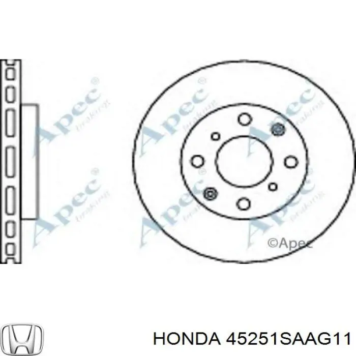 Гальмівні диски передні 45251SAAG11 Honda