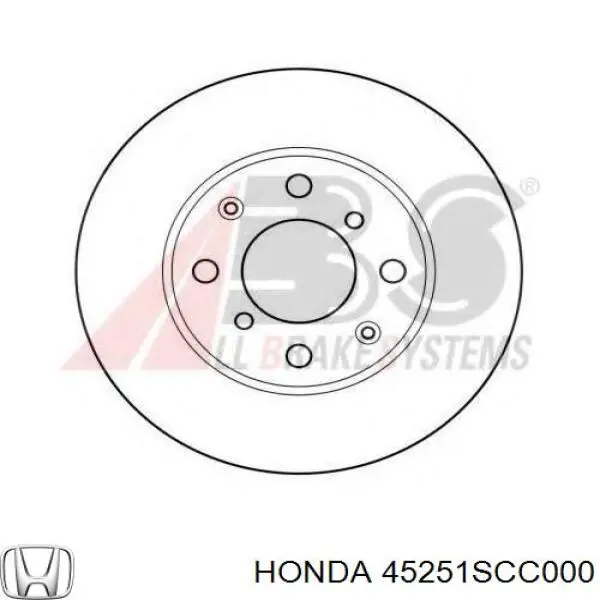 Диск гальмівний передній 45251SCC000 Honda