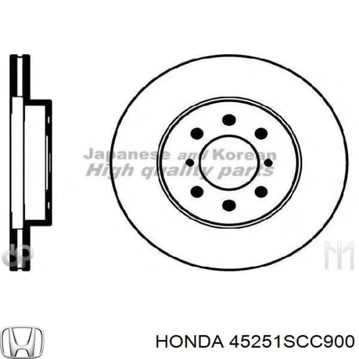 Гальмівні диски передні 45251SCC900 Honda