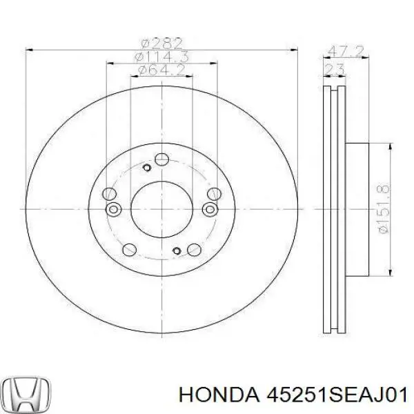 45251SEAJ01 Honda Гальмо дискове переднє