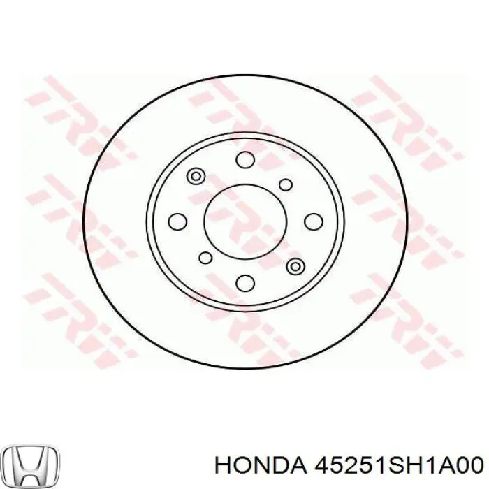 Диск гальмівний передній Honda 45251SH1A00