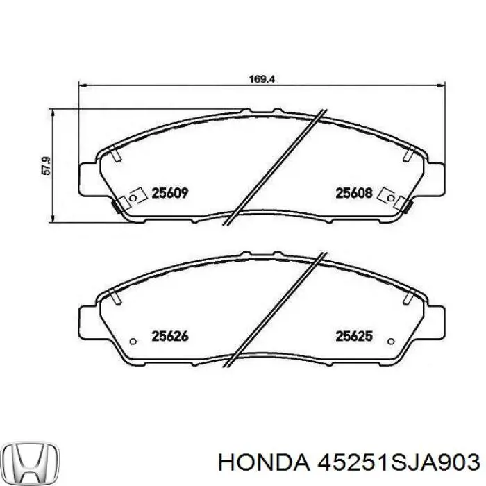 45251SJA903 Honda диск гальмівний передній