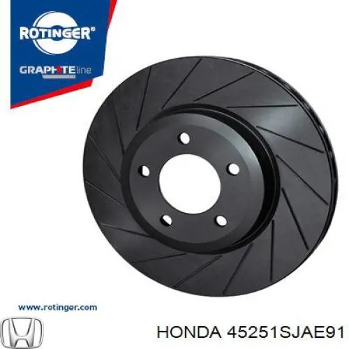 Диск переднього гальма Honda 45251SJAE91 ціна, від 133.98 USD
