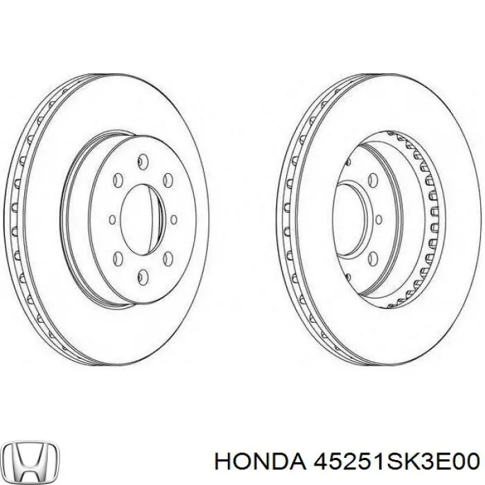 45251SK3E00 Honda диск гальмівний передній