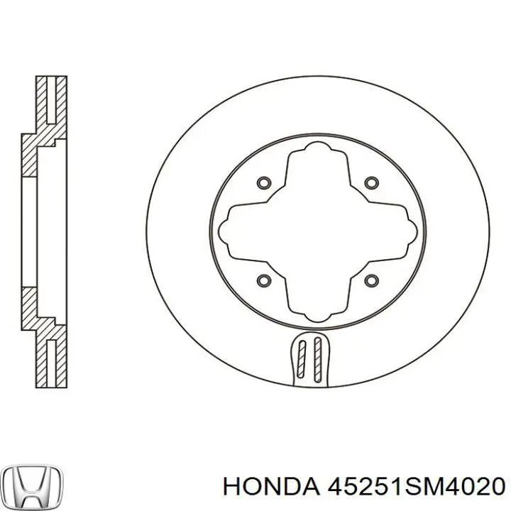 Гальмівні диски передні 45251SM4020 Honda