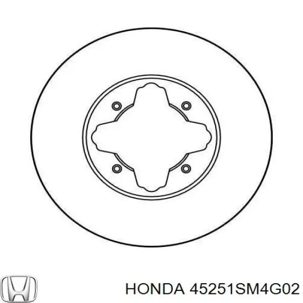 Гальмівні диски передні 45251SM4G02 Honda