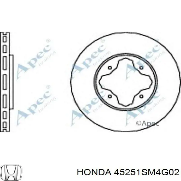 Купити 45251SM4G02 Honda Ротор гальмівний