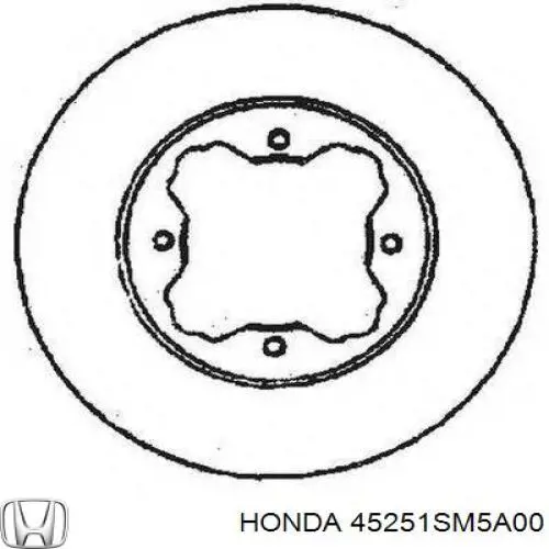 45251SM5A00 Honda диск гальмівний передній