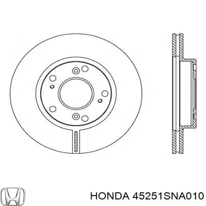 Гальмівні диски передні 45251SNA010 Honda