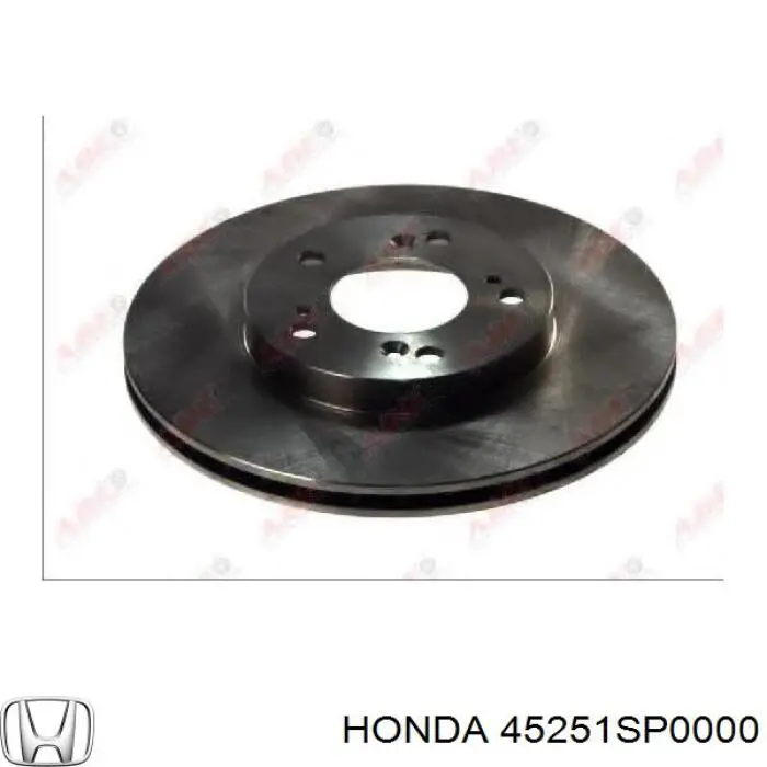 Диск переднього гальма Honda 45251SP0000 ціна, від 38.60 USD