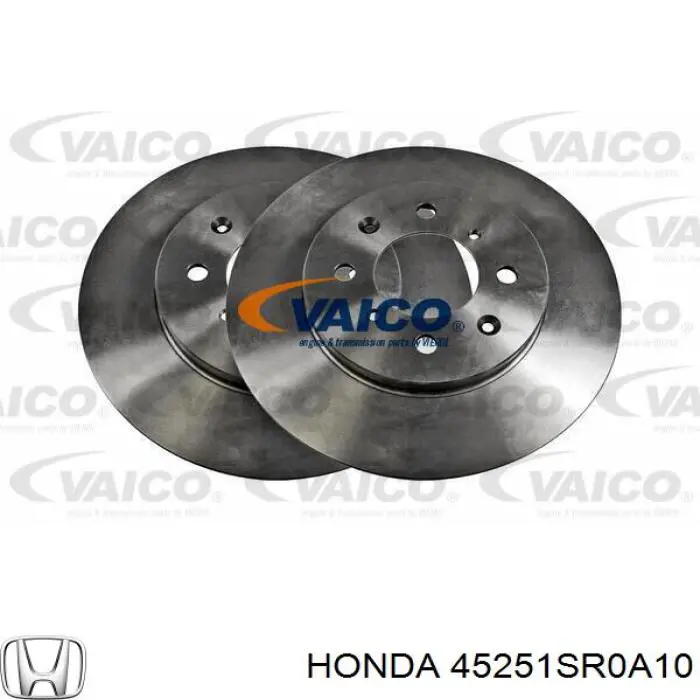 Диск переднього гальма Honda 45251SR0A10 ціна, від 30.58 USD
