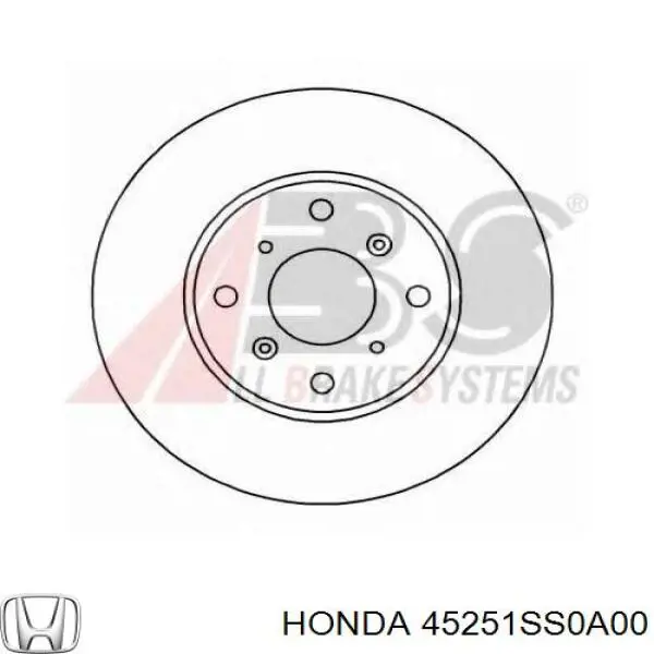 45251SS0A00 Honda диск гальмівний передній