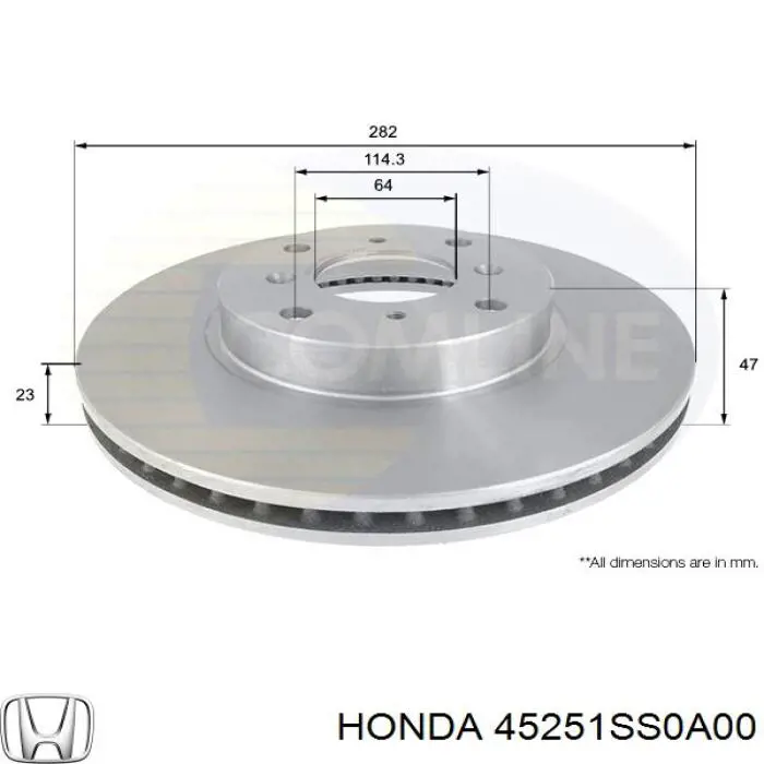 Купити 45251SS0A00 Honda Ротор гальмівний