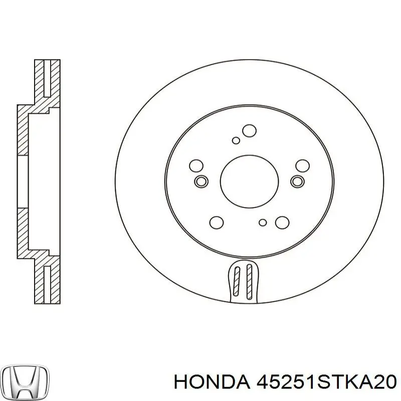 45251STKA20 Honda диск гальмівний передній