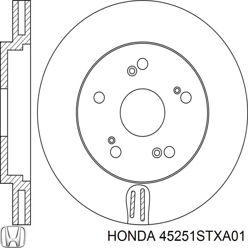 Диск гальмівний передній 45251STXA01 Honda