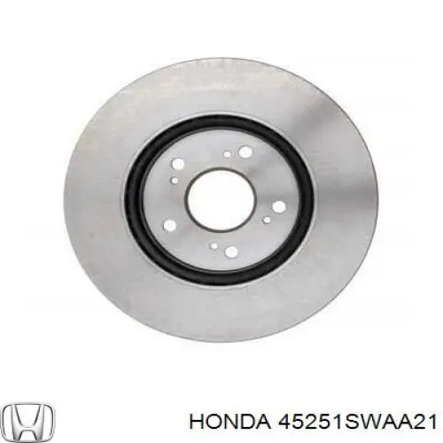Гальмівні диски передні 45251SWAA21 Honda