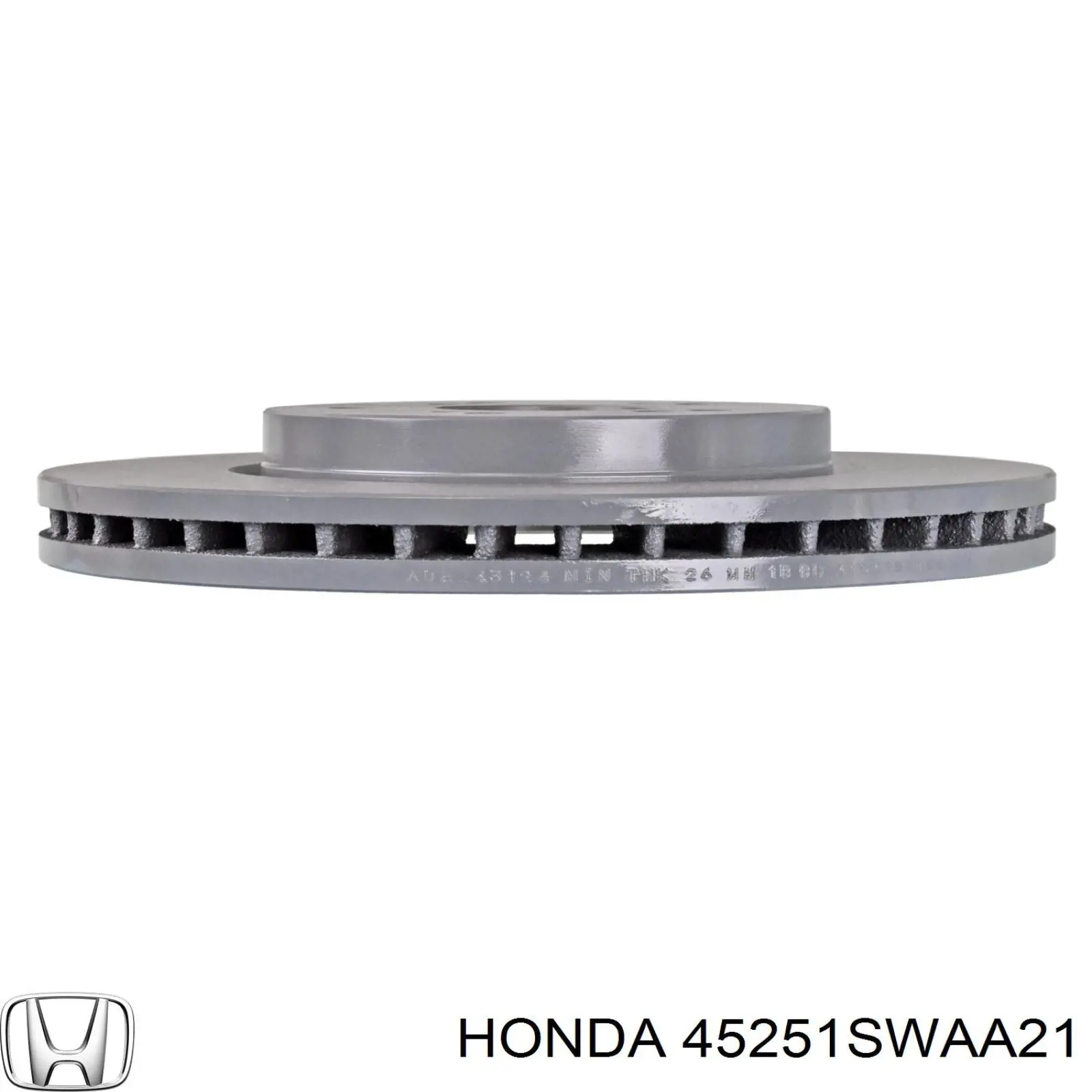 Диск переднього гальма Honda 45251SWAA21 ціна, від 44.37 USD