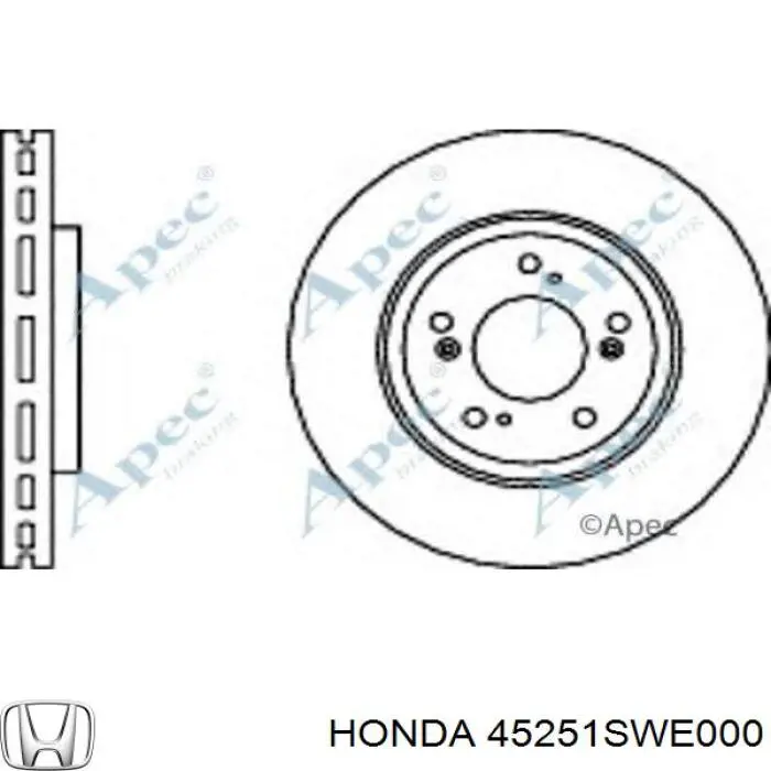 Купити 45251SWE000 Honda Ротор гальмівний