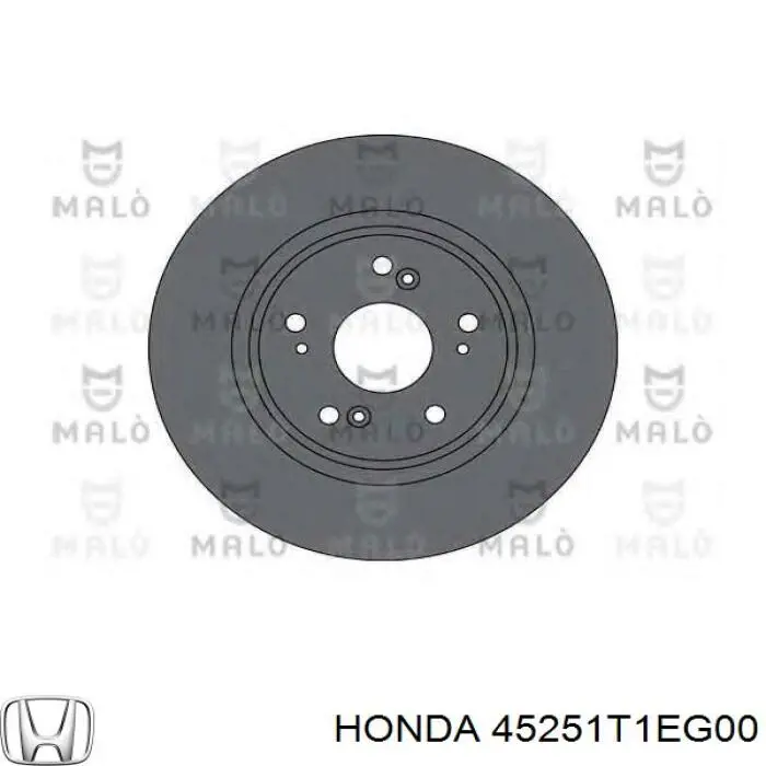 45251T1EG00 Honda диск гальмівний передній