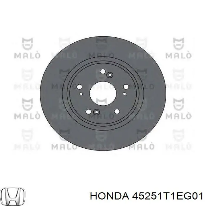 Диск переднього гальма Honda 45251T1EG01 ціна, від 64.19 USD