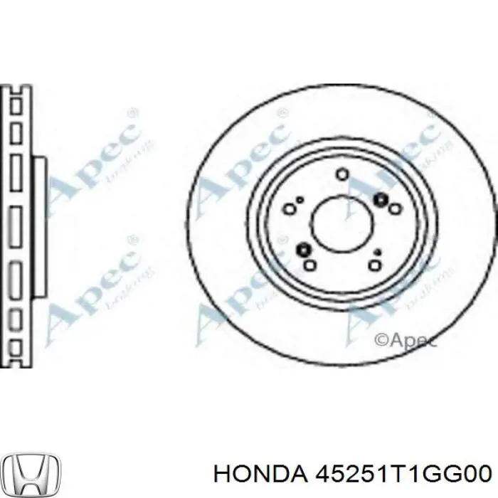 Купити 45251T1GG00 Honda Ротор гальмівний