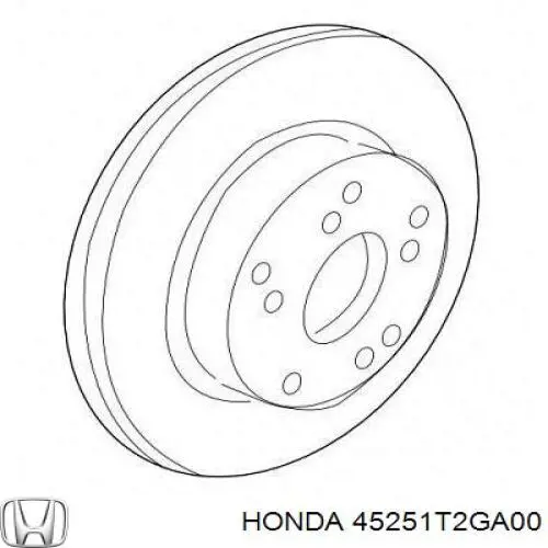 Диск гальмівний передній 45251T2GA00 Honda