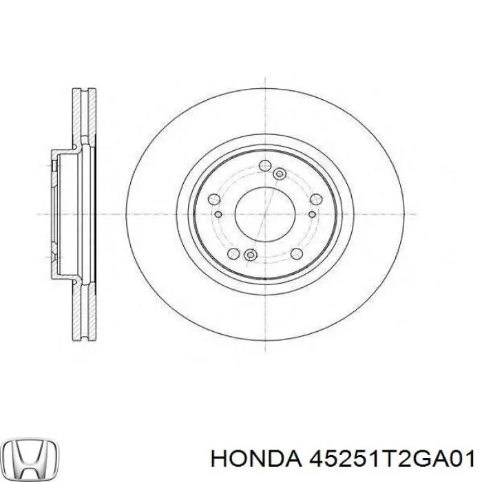 45251T2GA01 Honda Гальмо дискове переднє