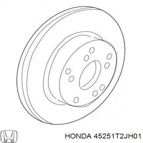 Диск переднього гальма Honda 45251T2JH01 ціна, від 60.99 USD