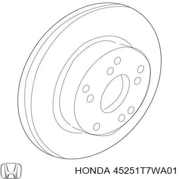 Диск переднього гальма Honda 45251T7WA01 ціна, від 60.78 USD