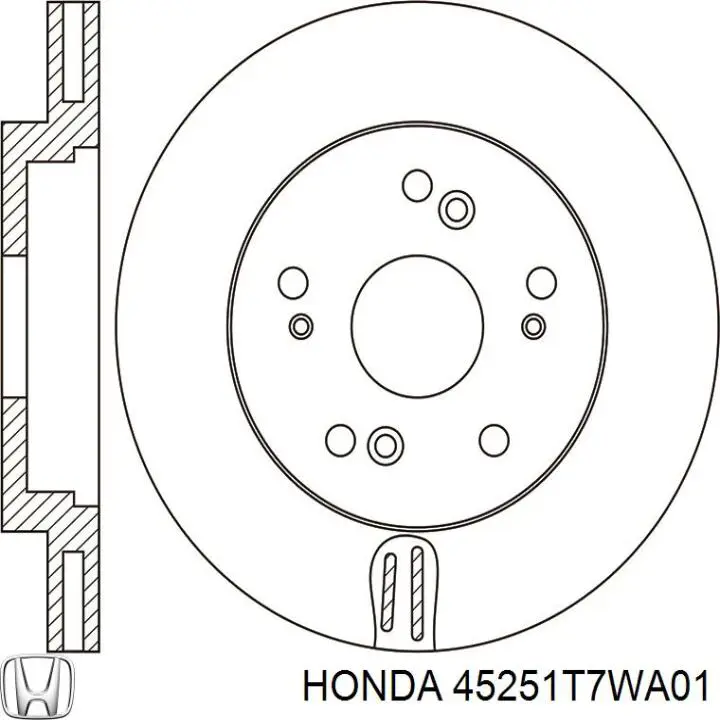 Диск гальмівний передній 45251T7WA01 Honda