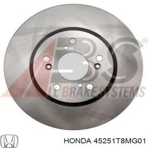 Диск переднього гальма Honda 45251T8MG01 ціна, від 53.94 USD