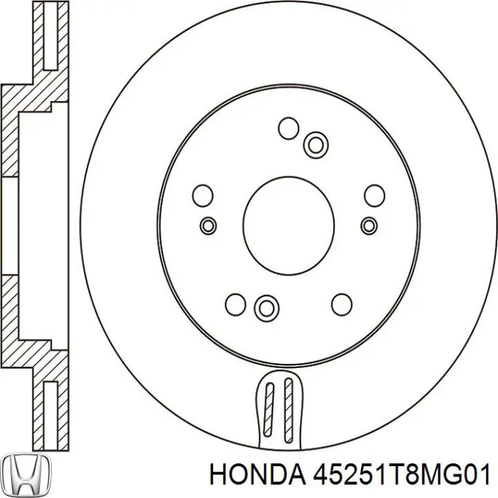 45251T8MG01 Honda Гальмо дискове переднє