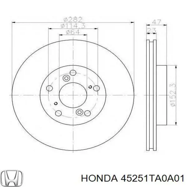 Гальмівні диски передні 45251TA0A01 Honda