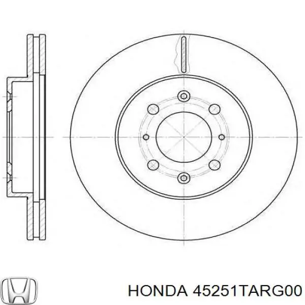 Диск переднього гальма Honda 45251TARG00 ціна, від 6.75 USD