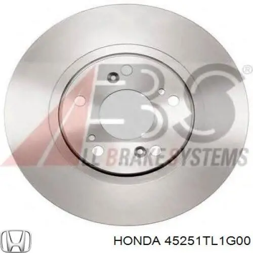 45251TL1G00 Honda диск гальмівний передній
